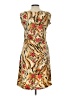 DressBarn 100% Polyester Print Tan Cocktail Dress Size 12 - photo 2