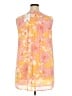 DR2 100% Polyester Floral Yellow Sleeveless Blouse Size XXL - photo 2