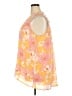 DR2 100% Polyester Floral Yellow Sleeveless Blouse Size XXL - photo 5