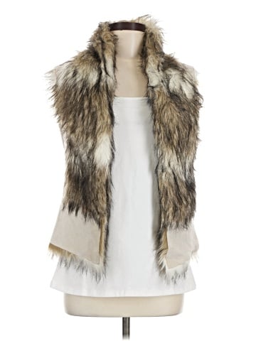 Zara Basic Faux Fur Vest (view 1)