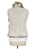 Zara Basic Ivory Faux Fur Vest Size M - photo 2