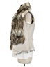 Zara Basic Ivory Faux Fur Vest Size M - photo 5