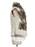 Zara Basic Ivory Faux Fur Vest Size M - photo 4