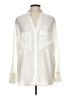 Zara 100% Polyamide Ivory Long Sleeve Button-Down Shirt Size L - photo 1