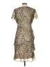 Coldwater Creek 100% Polyester Animal Print Tan Cocktail Dress Size 10 - photo 2