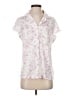Laura Ashley Floral Ivory Short Sleeve Blouse Size S - photo 1