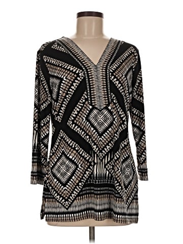 JM Collection Long Sleeve Blouse (view 1)