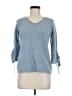 Garnet Hill 100% Cashmere Blue Cashmere Pullover Sweater Size L - photo 1