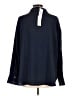 Nine Britton 100% Polyester Blue Long Sleeve Blouse Size L - photo 2