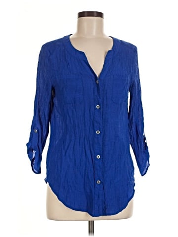 AGB 3/4 Sleeve Button-Down Shirt (view 1)