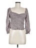 Be Cool 100% Rayon Brown Gray 3/4 Sleeve Blouse Size L - photo 1