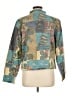 Chico's Design 100% Cotton Print Blue Jacket Size L - photo 2