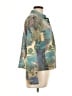 Chico's Design 100% Cotton Print Blue Jacket Size L - photo 4