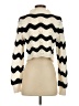 Zara Chevron-herringbone Ivory Turtleneck Sweater Size S - photo 2