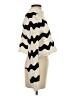 Zara Chevron-herringbone Ivory Turtleneck Sweater Size S - photo 4