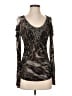 Venus Brown Long Sleeve Blouse Size S - photo 1