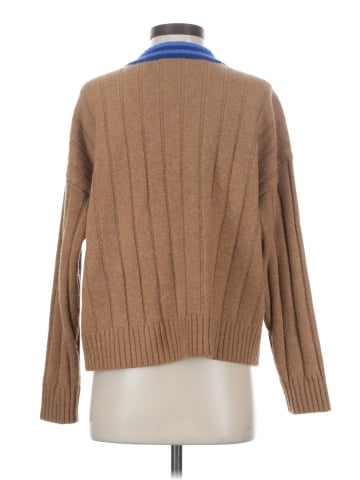Madewell Tipped V-Neck Oversized Sweater (view 2)