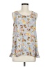 Ann Taylor LOFT 100% Polyester Blue Sleeveless Blouse Size M - photo 1