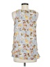 Ann Taylor LOFT 100% Polyester Blue Sleeveless Blouse Size M - photo 2