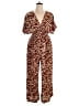 Cleobella Animal Print Brown Jumpsuit Size XL - photo 1