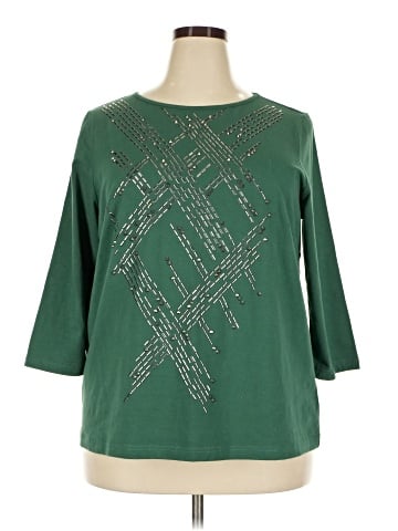 Bob Mackie 3/4 Sleeve Top (view 1)