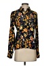 Charlotte Russe 100% Polyester Floral Black Long Sleeve Blouse Size S - photo 1