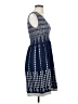 Max Studio Argyle Aztec Or Tribal Print Blue Cocktail Dress Size XS - photo 4