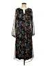 Calvin Klein Floral Black Casual Dress Size 10 - photo 1