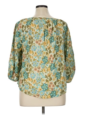 a.n.a. A New Approach 3/4 Sleeve Blouse (view 2)