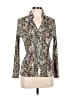 Carroll Reed 100% Polyester Animal Print Green Long Sleeve Blouse Size 8 - photo 1