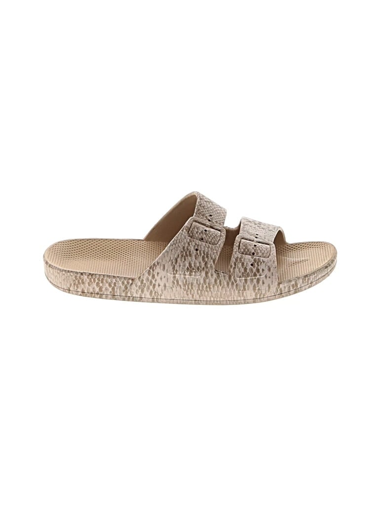 Pre-owned Freedom Moses Sandals In Tan