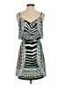 Express 100% Polyester Graphic Teal Casual Dress Size S - photo 2