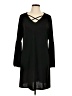 NY Collection Solid Black Casual Dress Size L (petite) - photo 1