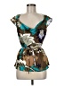 Escada Teal Sleeveless Blouse Size EU 38 / US 8 - photo 1
