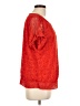 Sag Harbor 100% Polyester Red Short Sleeve Blouse Size L - photo 4