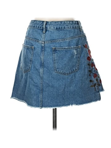 Zara Basic Denim Skirt (view 2)