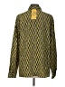 Milano 100% Polyester Print Yellow Long Sleeve Blouse Size L - photo 2
