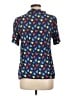 ModCloth Hearts Blue Short Sleeve Blouse Size L - photo 2