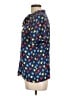 ModCloth Hearts Blue Short Sleeve Blouse Size L - photo 5