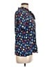 ModCloth Hearts Blue Short Sleeve Blouse Size L - photo 4
