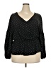 Morgan Taylor 100% Polyester Polka Dots Black Long Sleeve Blouse Size 3X - photo 1