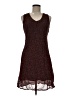 Lapis 100% Rayon Hearts Brown Casual Dress Size M - photo 1