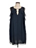 BCBGeneration 100% Polyester Solid Blue Casual Dress Size L - photo 1