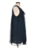 BCBGeneration 100% Polyester Solid Blue Casual Dress Size L - photo 4