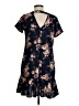 Blue Rain Floral Blue Casual Dress Size S - photo 2