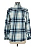 Old Navy 100% Cotton Plaid Blue Long Sleeve Button-Down Shirt Size M - photo 2