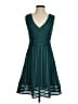 J.Crew 100% Polyester Chevron-herringbone Teal Cocktail Dress Size 0 - photo 1