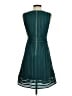J.Crew 100% Polyester Chevron-herringbone Teal Cocktail Dress Size 0 - photo 2
