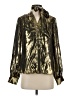 Express 100% Polyester Metallic Gold Long Sleeve Blouse Size XS - photo 1
