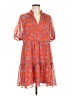 CeCe 100% Polyester Paisley Orange Casual Dress Size L - photo 1